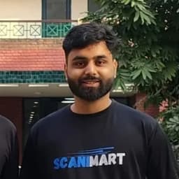 Sankalp Jain in a Scanimart T-shirt